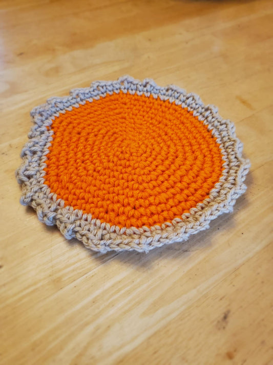 Pumpkin Pie Hot pad/Coaster/Decor Crochet